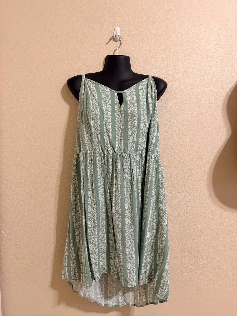 AUW Mint Green Lace-Trim High-Low Sundress